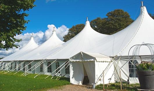 multiple portable toilets for large-scale events, ensuring availability for all guests in Golden Valley